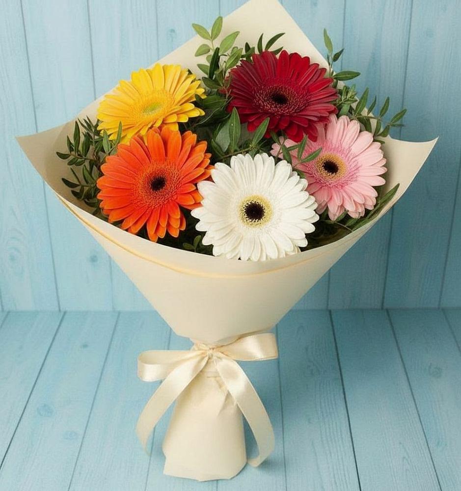 Букет цветов из: Герберы в Краснобродском