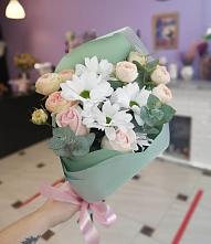 Букет цветов из:  Хризантемы и Розы #REPLACE_PRED# Краснобродском