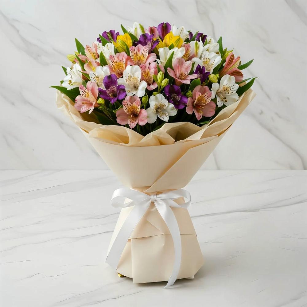 Букет цветов из: Альстромерии в Краснобродском