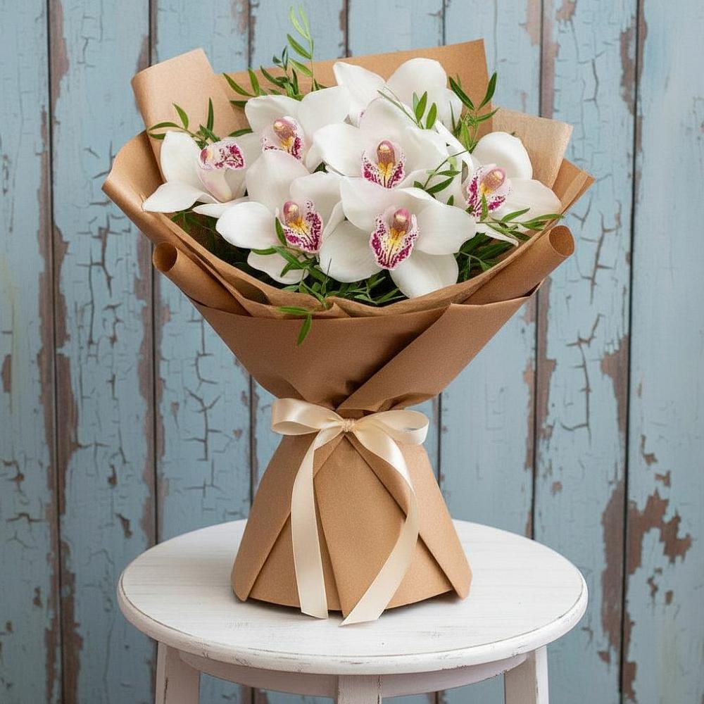Букет цветов из: Орхидеи и Розы в Краснобродском
