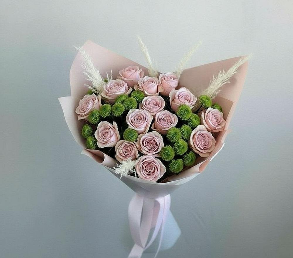 Букет цветов из: Розы и Хризантемы в Краснобродском