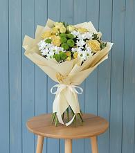 Букет цветов из:  Хризантемы и Розы в Краснобродском