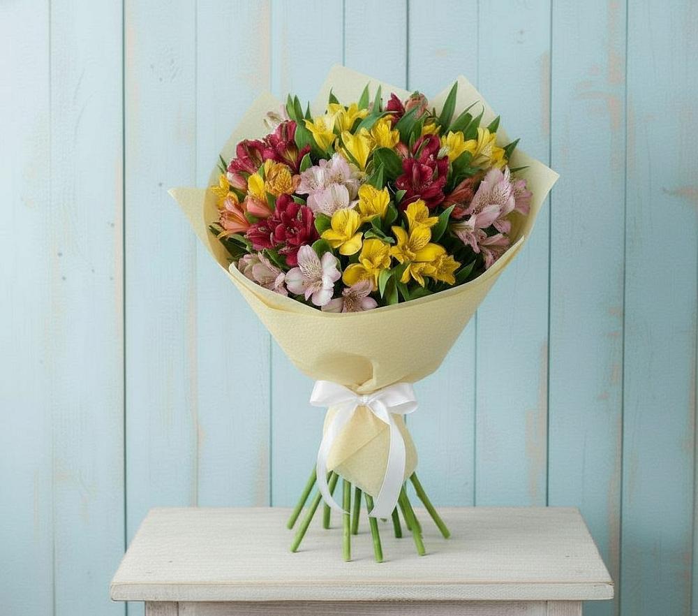 Букет цветов из: Альстромерии в Краснобродском