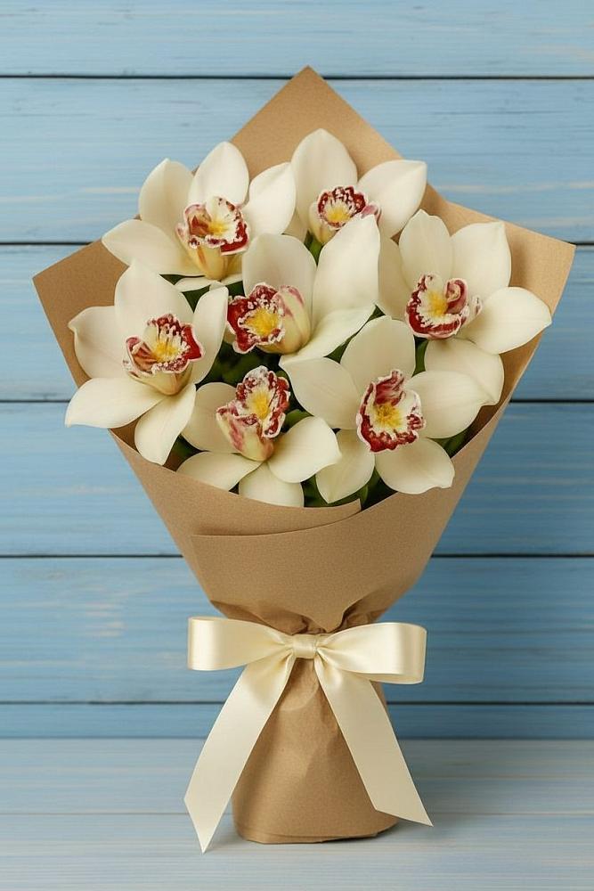 Букет цветов из: Орхидеи и Розы в Краснобродском